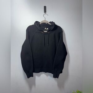 MOTH for Anthropologie Women’s Black Thick Hooded Sweater Top Size XL EUC